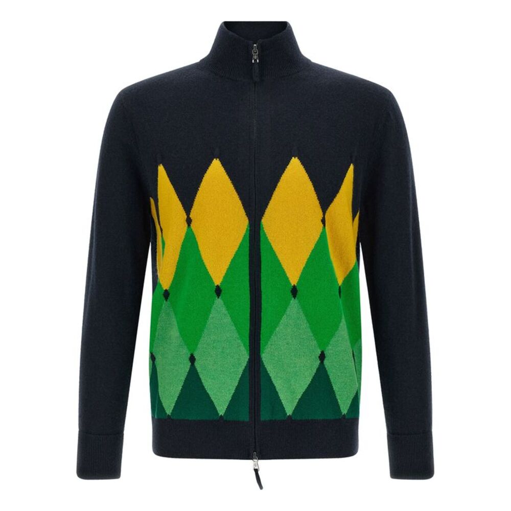 Ballantyne Blue Cashmere Men's Cardigan